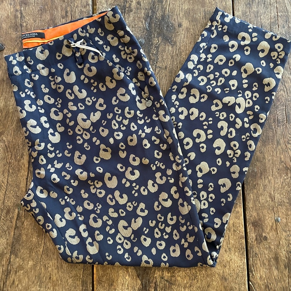 NWT Scotch & Soda Jacquard Trousers